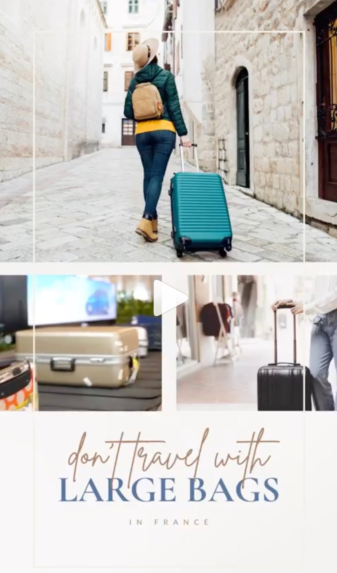 Why I don’t travel with large luggage 🧳 in France (plus packing tips for your trip).